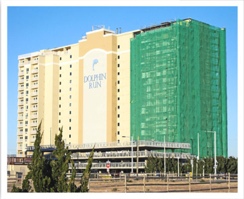 impalcatura verde bianca 120gsm che cattura con la rete Mesh Scaffold 2m x 50m 3m x 50m 1m x 50m